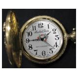 Vintage Michel Rene Fisherman Motif Pocket Watch