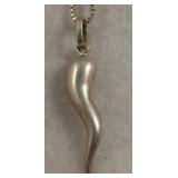 Sterling Chain With Chili Pepper