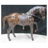 Leather Horse Statue - 10.5" Tall