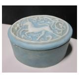 Stone Oval Unicorn Trinket Box - 3" x 2" x 1.75"