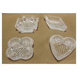 Depression Glass Miniature Bridge Set Salts