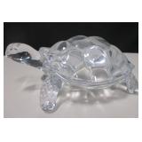 7" Long Decorative Glass Turtle