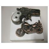 2 Vintage Bronze-Toned Lighters