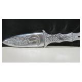 6.5" Long Dagger w/ Decorated Metal Sheath