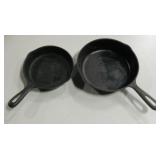 6.5" & 8" Cast Iron Skillets - Marked USA & Taiwan