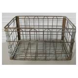 Vintage 6 Gallon Metal Milk Crate - Borden
