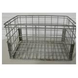 Vintage 6 Gallon Metal Milk Crate - Borden