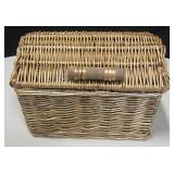 Wicker Basket of Marbles 10" X 6" X 7"