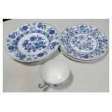 Lot of Onion Pattern Dishes From Czechoslovakia