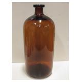 Vintage Amber Glass Medicine Bottle - 13.5" Tall