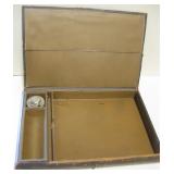 Antique Leather Stationary Writing Slope Box