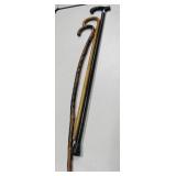 Lot of 3 Canes, 34", 36.5", & 41" Long