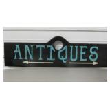 "ANTIQUES" Wood Wall Sign - 36" x 10"