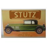 Stutz Model AA  Bearcat Stamped Metal Sign