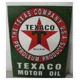 Texaco Motor Oil Metal Sign 12" x 16"