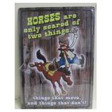 New Stamped Metal Western Sign - 12" x 17"