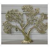 Decorative Brass Tree Wall Hanging - 16.25" Tall