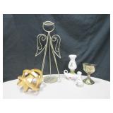 Lot Of Metal & Ceramic Decoratives - 17" Angel