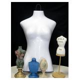 27.5" Torso & 4 Jewelry Displays
