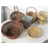 Lot Of Baskets & Tins - Some Baskets w/ Handles