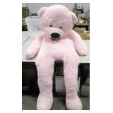 80" Tall Pink Bear-Needs Cleaning