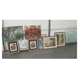 Assorted Art Prints, Wall Decor & Glass Table Tops