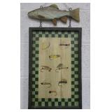 Wood Fish & Fishing 2-Piece Wall Decor - 12" x 24"