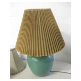 21.5" Tall Ceramic Base Table Lamp & 2 Lamp Shades
