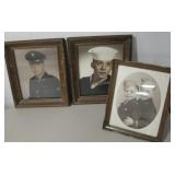 Lot Of 3 Framed Military Photos