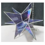 Stained Glass Ceiling Hanging Star - 9.5" Tall