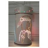 New Mexico Hand Crafted Native Motif Ceiling Lamp
