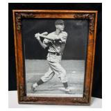 Framed Vtg Stan Hack Baseball Photo Print 9" x 11"