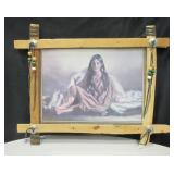 Native American Style Framed Print - 21" x 16"