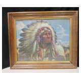 Framed Native Chief Jigsaw Puzzle - 24.5" x 20.5"
