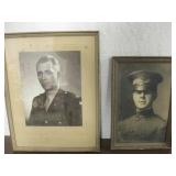 WWI Captain Photo & WWII Colonel Photo - Framed