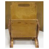 Wood Magazine Rack - 13.5" x 12" x 19"