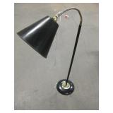 Vintage 54" Tall Black Floor Lamp w/ Paper Shade