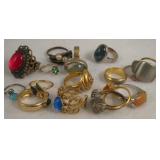 Lot Of 17 Vintage Miscellaneous Rings