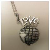 Sterling Silver Pendant Necklace - Stamped