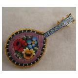 Vintage Italian Mosaic Pin