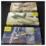 3 NOS Aircraft Models - 2 w/ Shrink Wrap