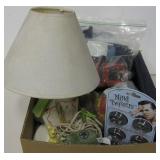 Box - Cowboy & Indian Toys, Car Models, Lamp, etc