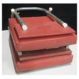 2 Red Padded Vintage Stadium Seats
