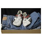 Orange & Red Tab Levi Jeans - Pre-Owned