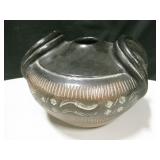 10.5" Diameter Glaze Over Terra Cotta Vase