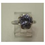 Vintage Sterling Silver & Amethyst Ring