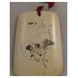 Vintage Oriental Erotica Scrimshaw