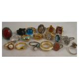 Lot Of 18 Vintage Miscellaneous Rings