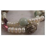 Genuine Pearl & Gemstone Necklace