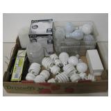 Box Of Light Bulbs, Ballast, Light Covers & More